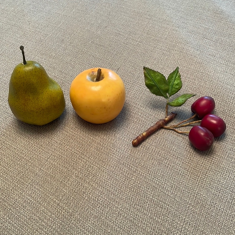 Faux Artificial Fruit Set of 3 Lifelike